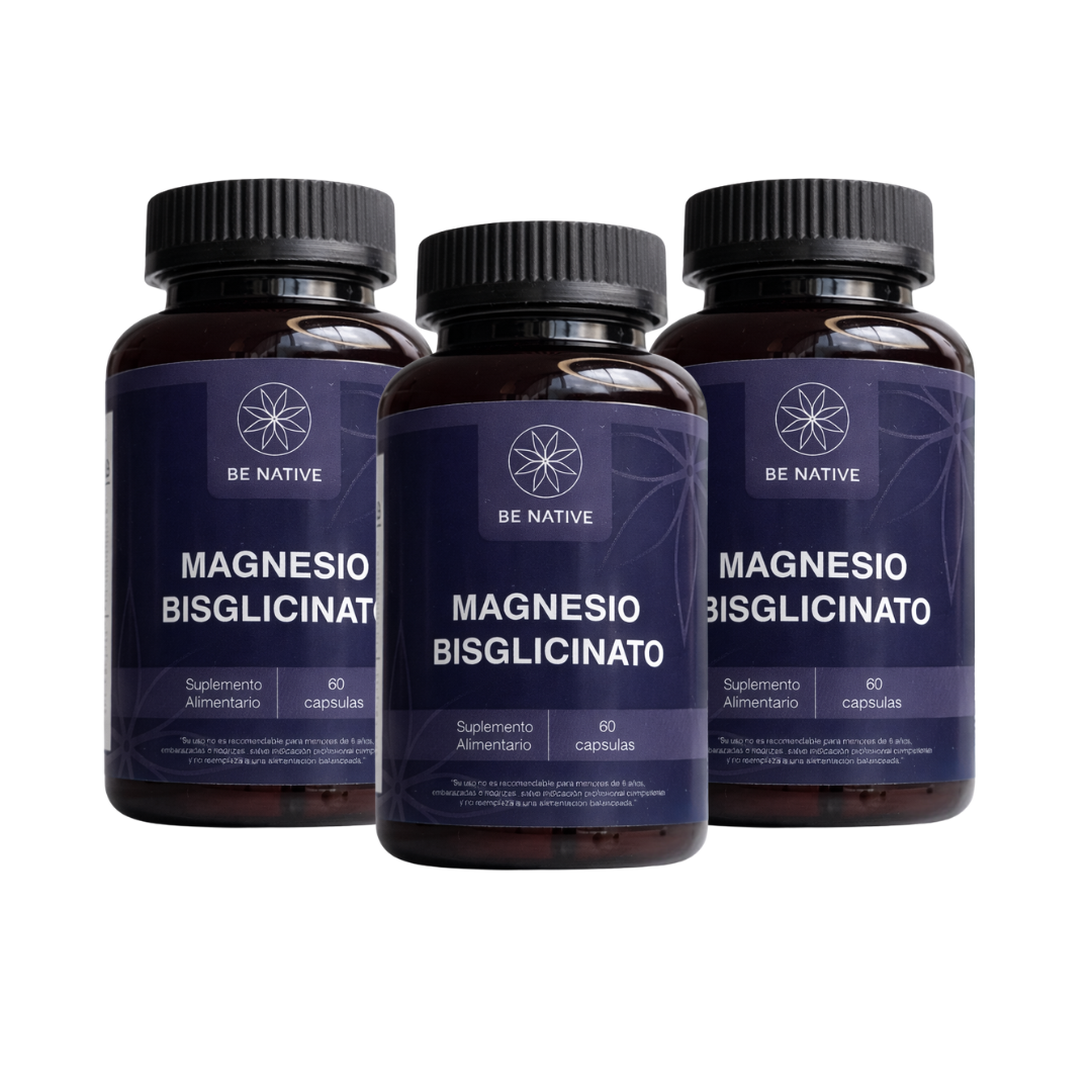 Pack 3 Magnesio Bisglicinato  - 6 meses de suplementación