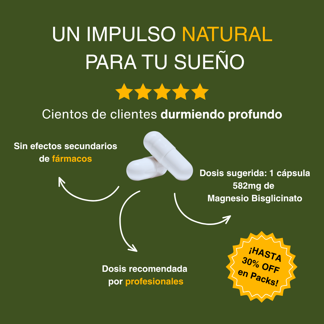 Ingredientes Magnesio Bisglicinato Be Native - sin rellenos ni aditivos.